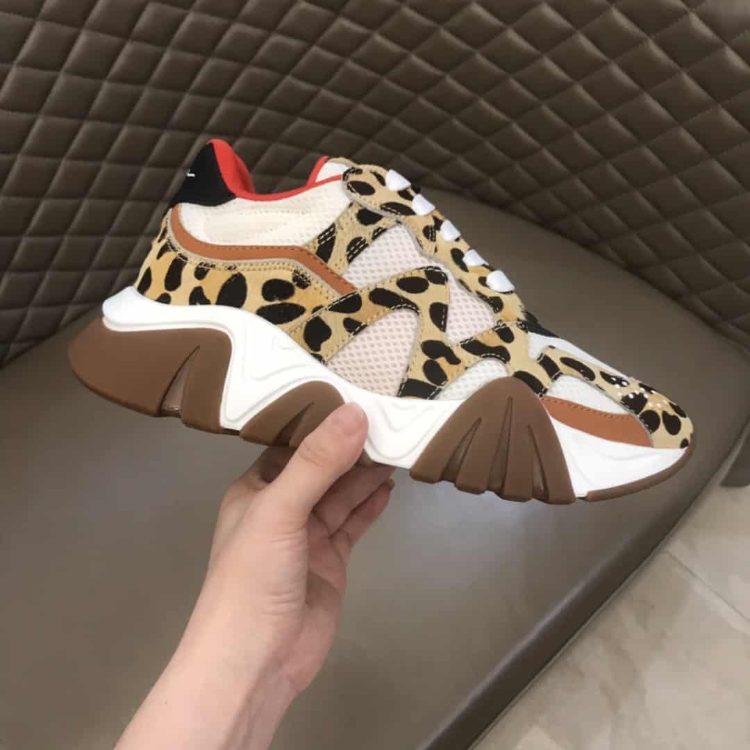 VERSACE LEOPARD PRINT SNEAKERS