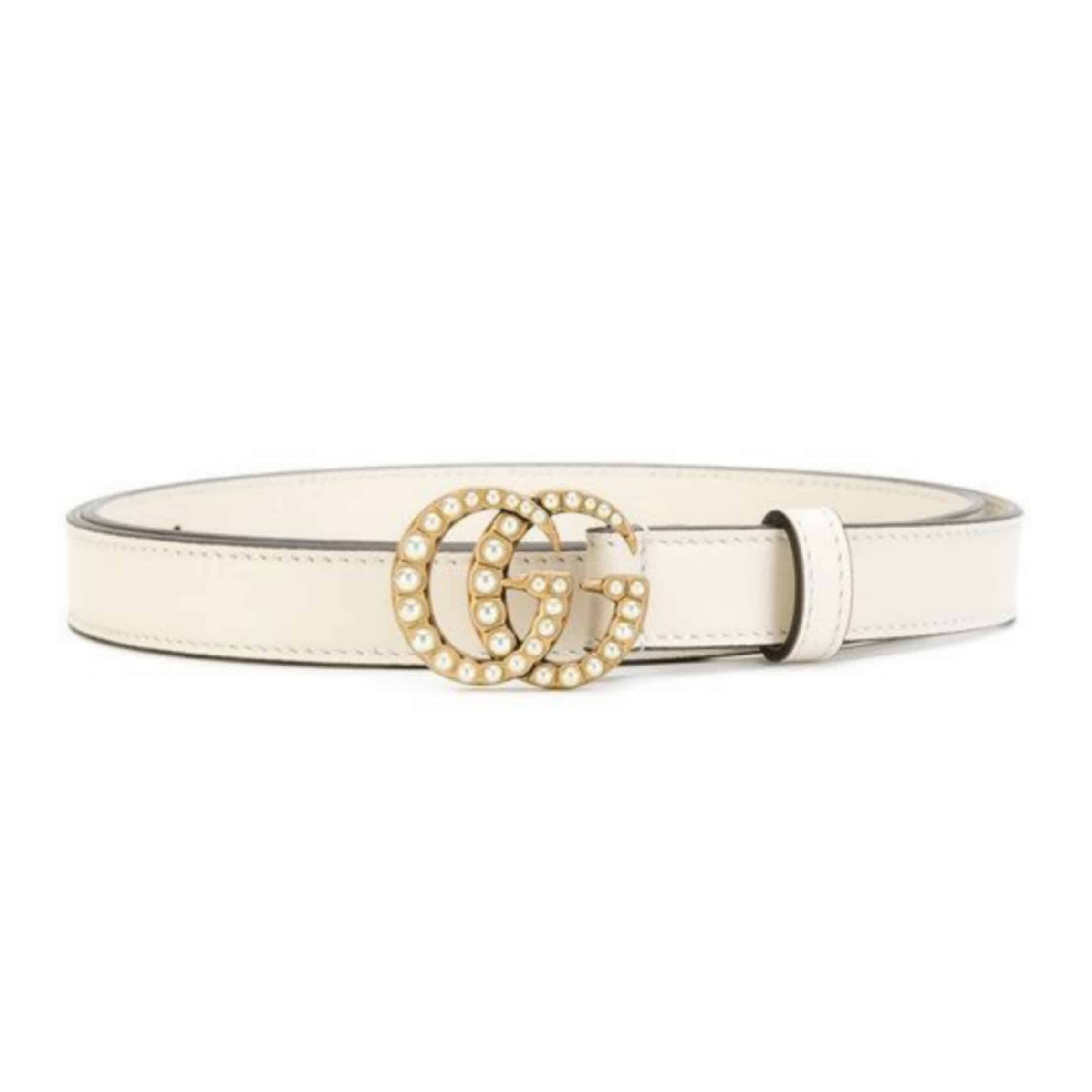 G*u*i pearl studded gg belt - b14