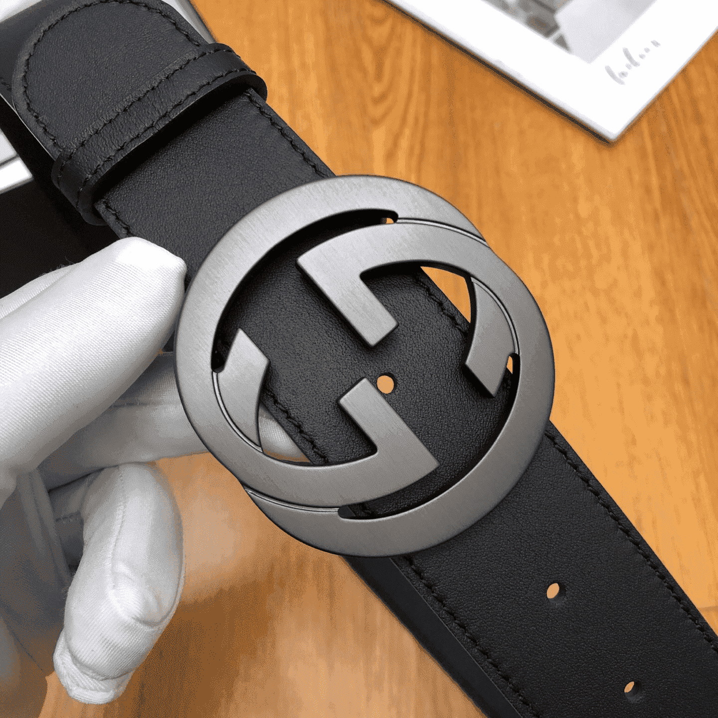 G*u*i interlocking-g leather belt - b12