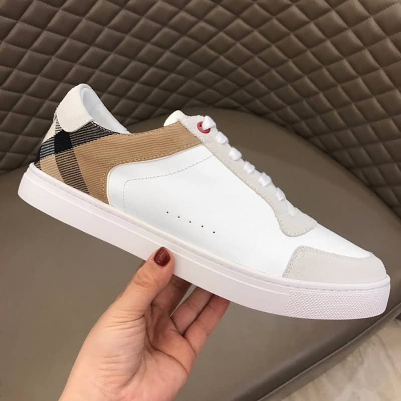 B**rry leather and house check sneakers - bbr27