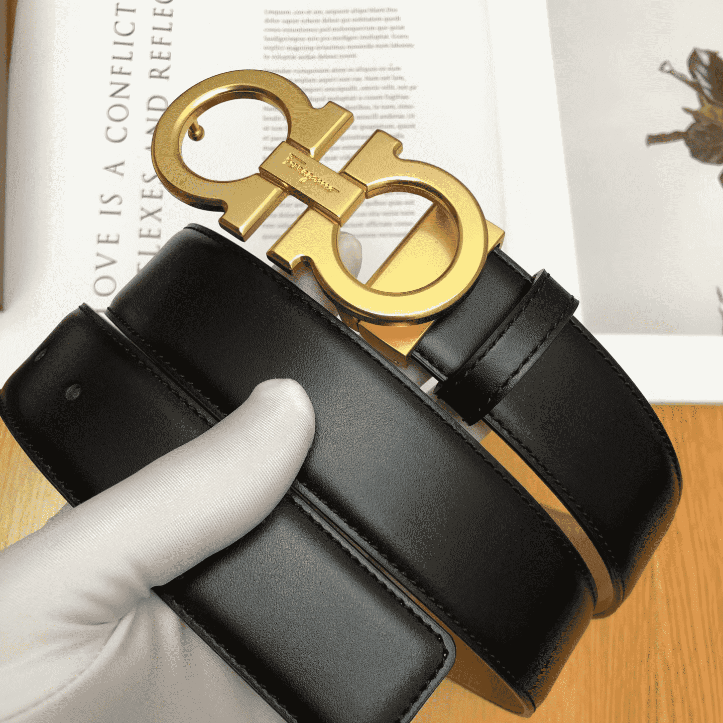 SALVATORE FERRAGAMO DOUBLE GANCIO BELT