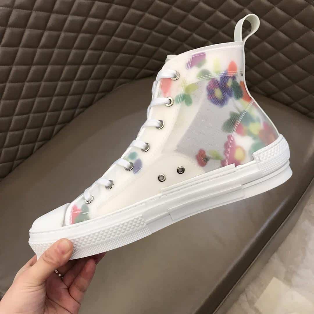 D*or flowers technical canvas "b23" high-top sneaker - cd12