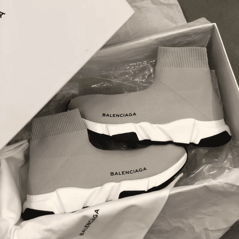 Ba*len*cia*ga speed trainer metallic silver lurex - bb18