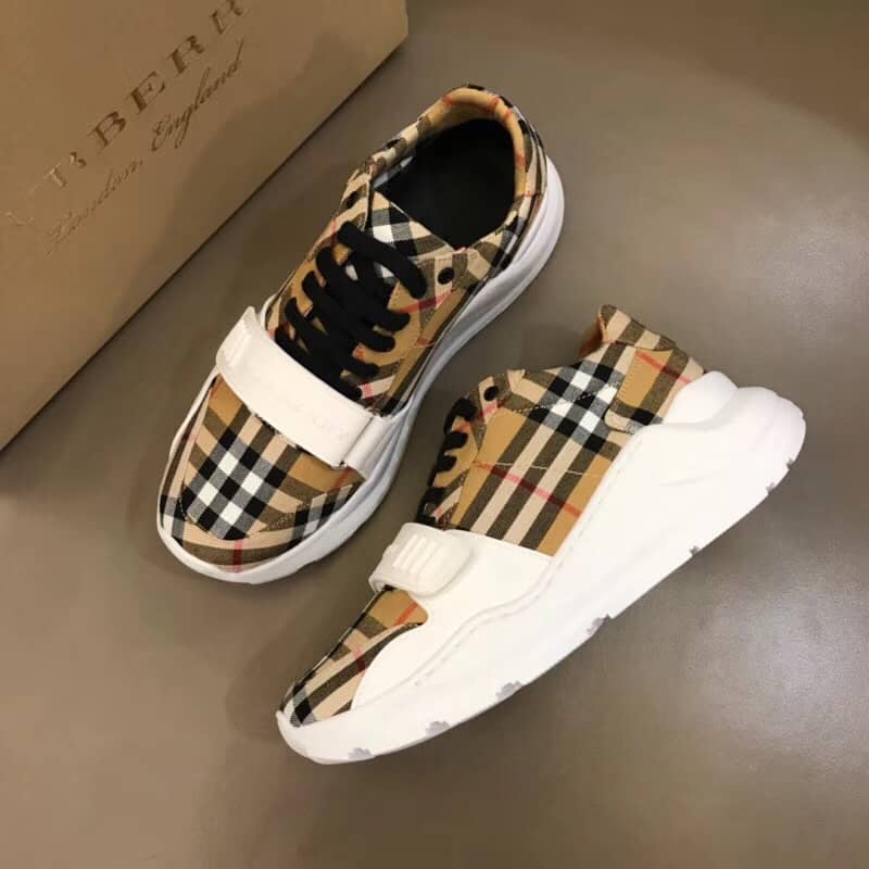 B**rry vintage check cotton sneaker