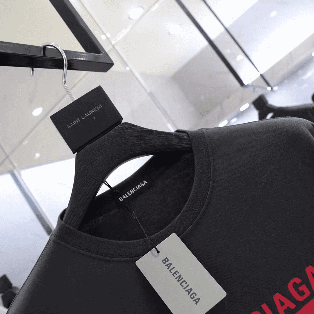 Ba*len*cia*ga x-rated black cotton-jersey t-shirt - bb39