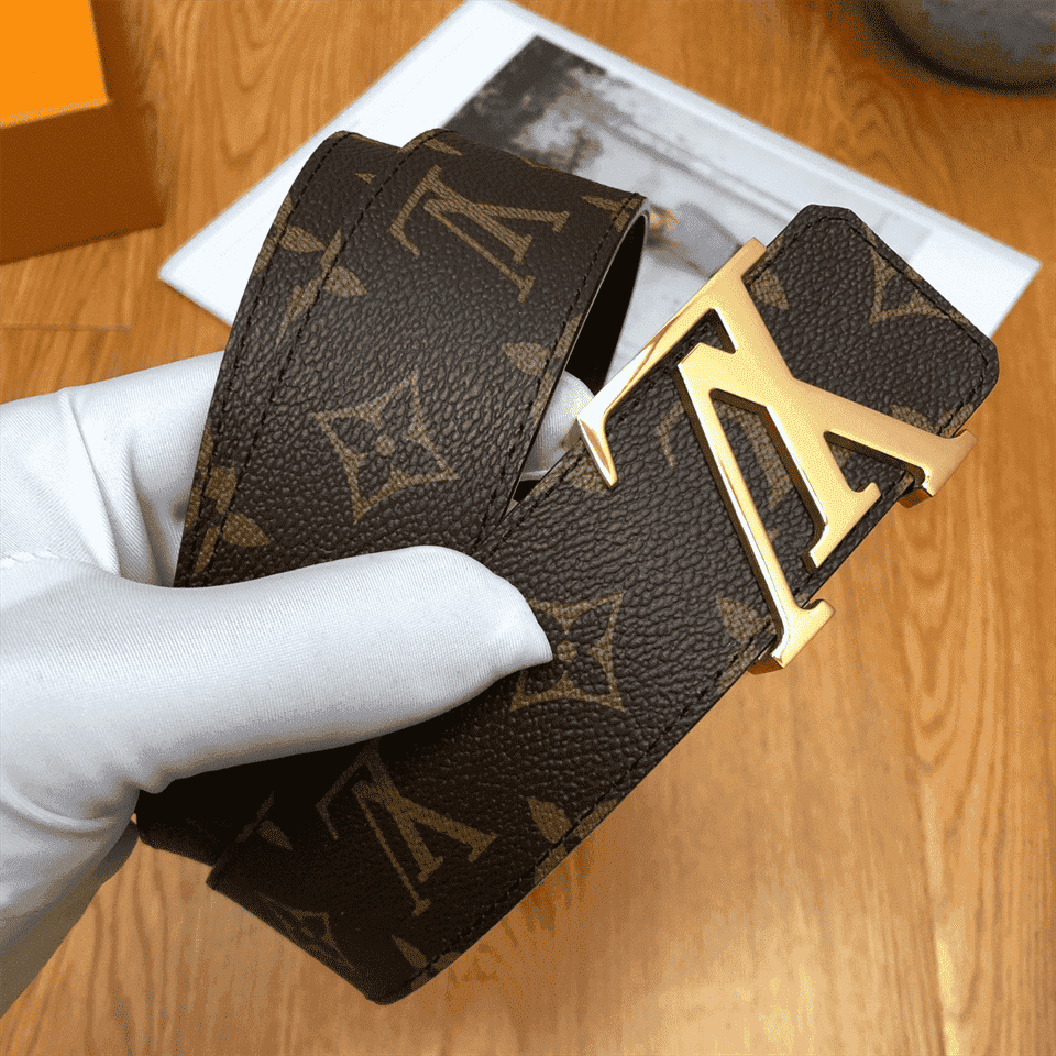 l0*is V*t0n belt initiales reversible monogram 1w noir black/brown - b32