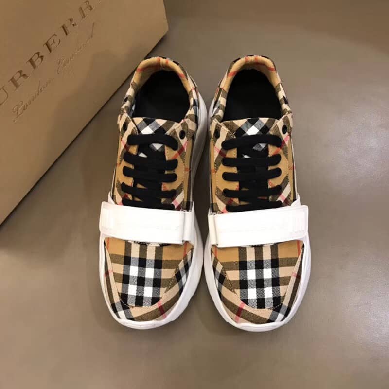 B**rry vintage check cotton sneaker