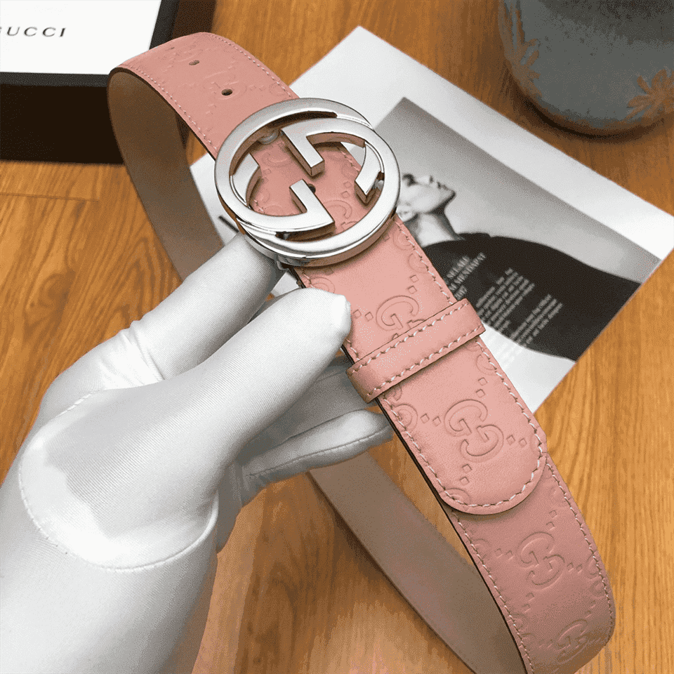 G*u*i interlocking g-buckle leather belt - b2