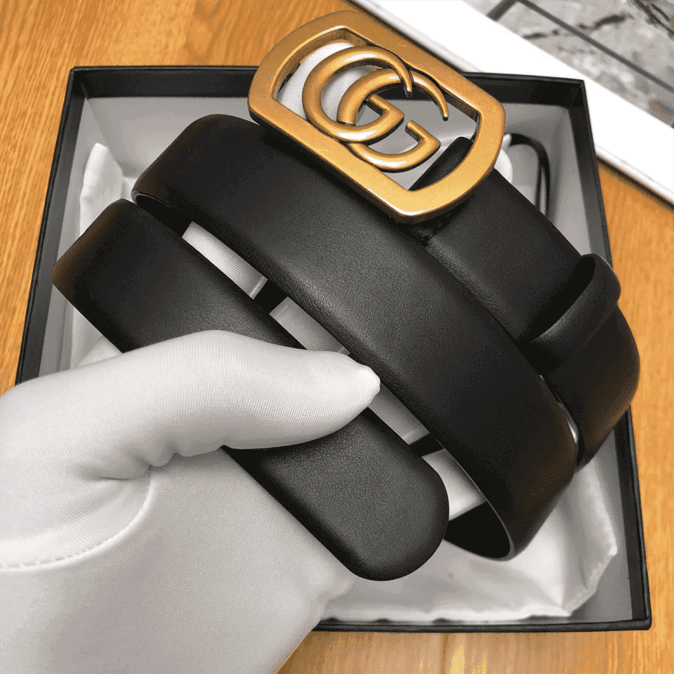 G*u*i belt with framed double g buckle - b8