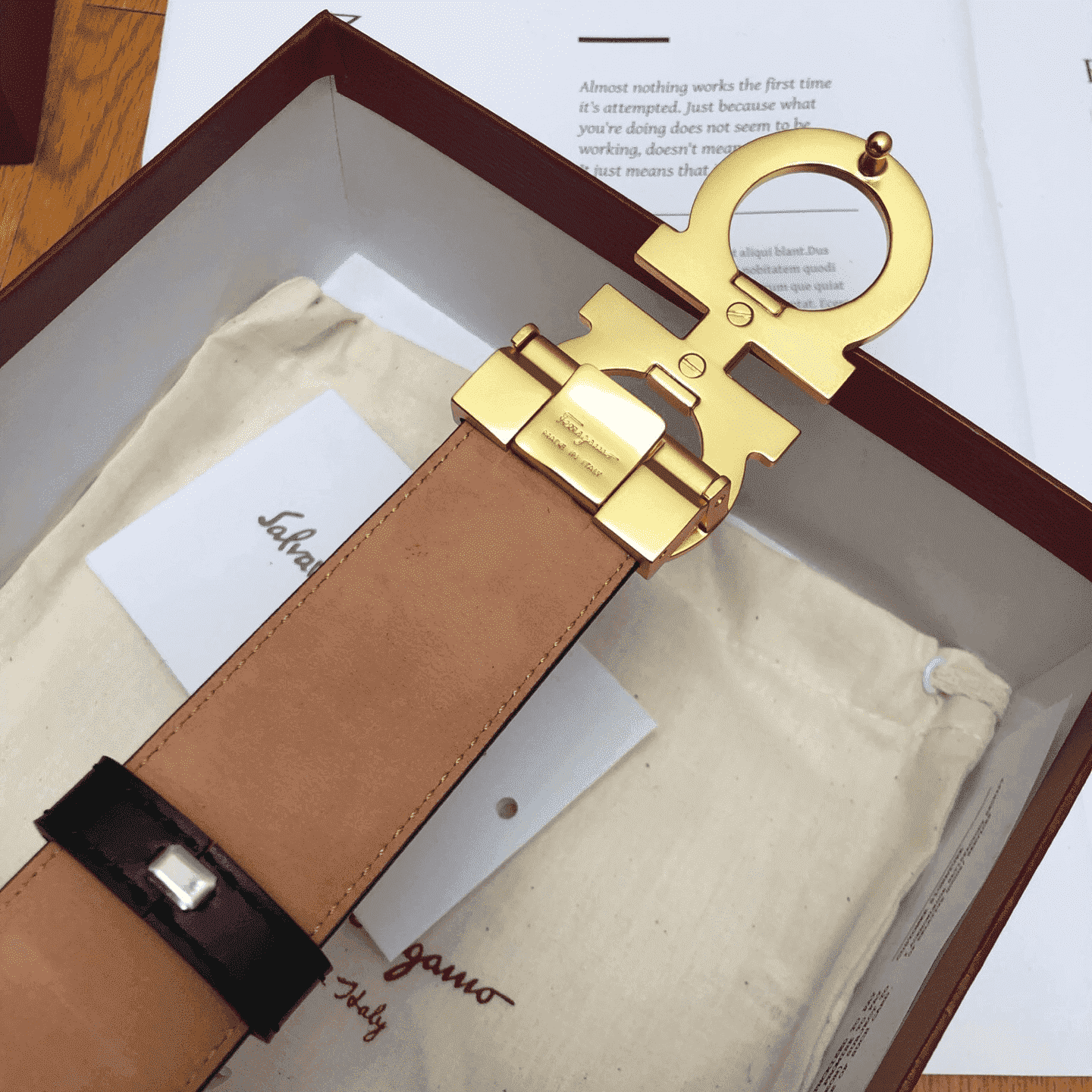 SALVATORE FERRAGAMO DOUBLE GANCIO BELT