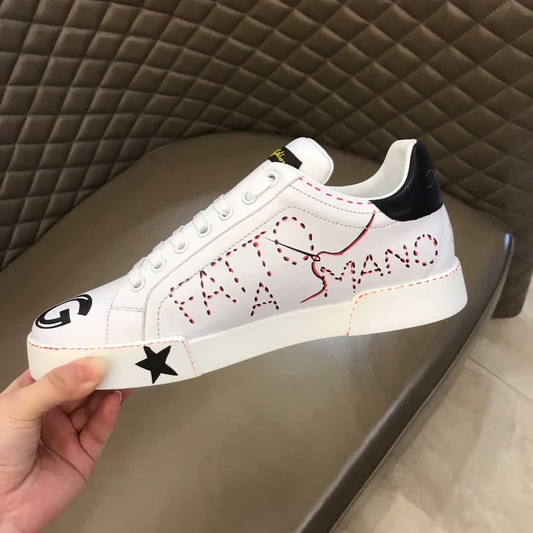 DOLCE & GABBANA CALFSKIN NAPPA PORTOFINO SNEAKERS