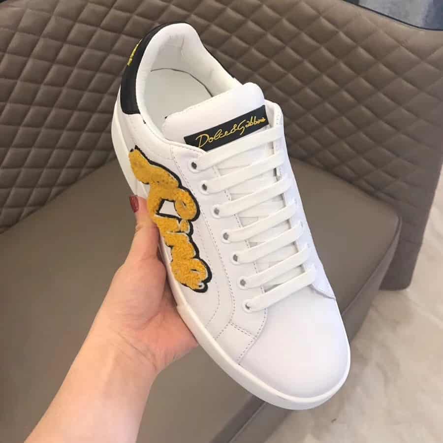 DOLCE & GABBANA PORTOFINO SNEAKERS WITH KING 1984 PATCHES