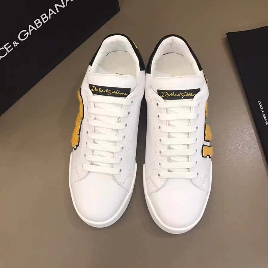 DOLCE & GABBANA PORTOFINO SNEAKERS WITH KING 1984 PATCHES