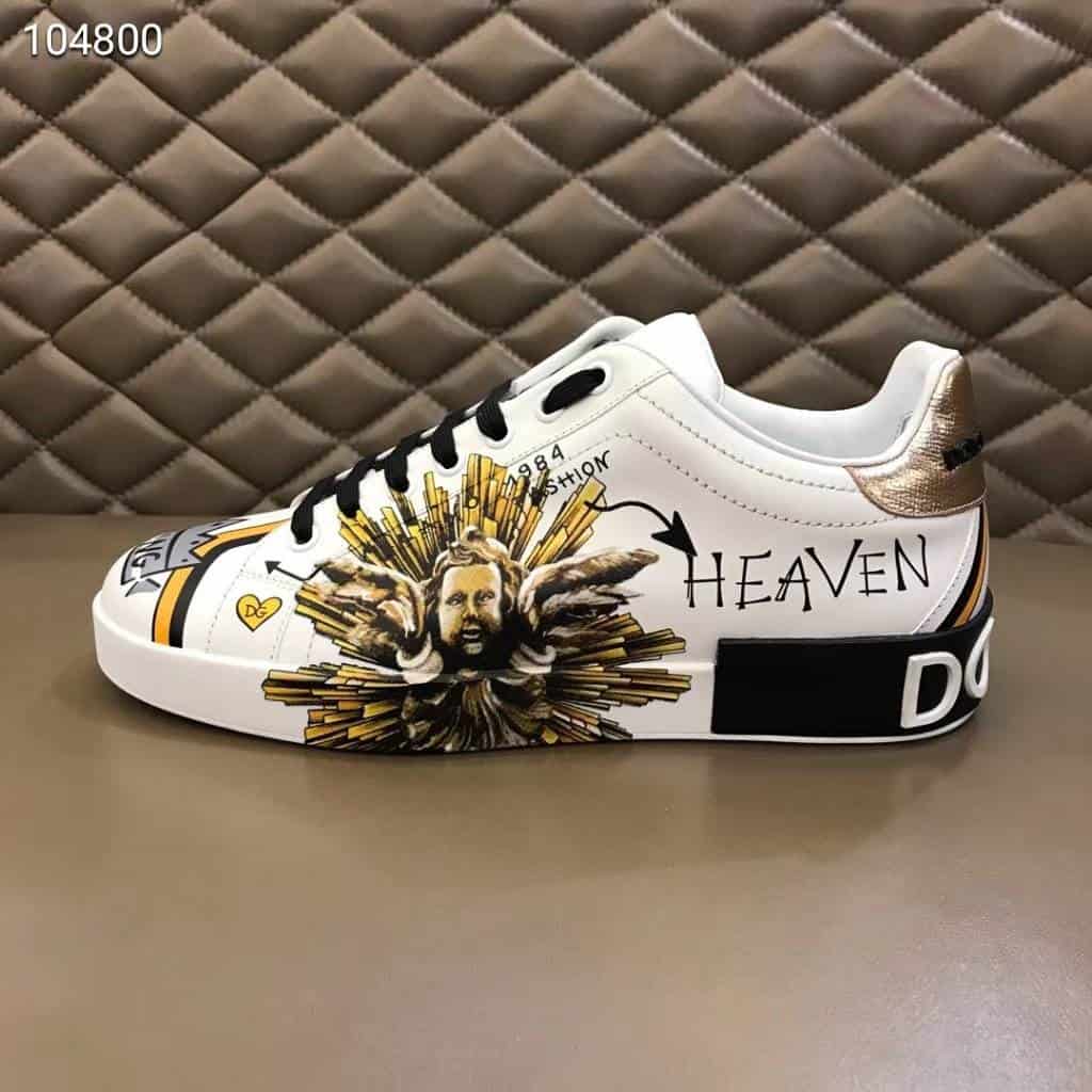 DOLCE & GABBANA PRINTED CALFSKIN PORTOFINO