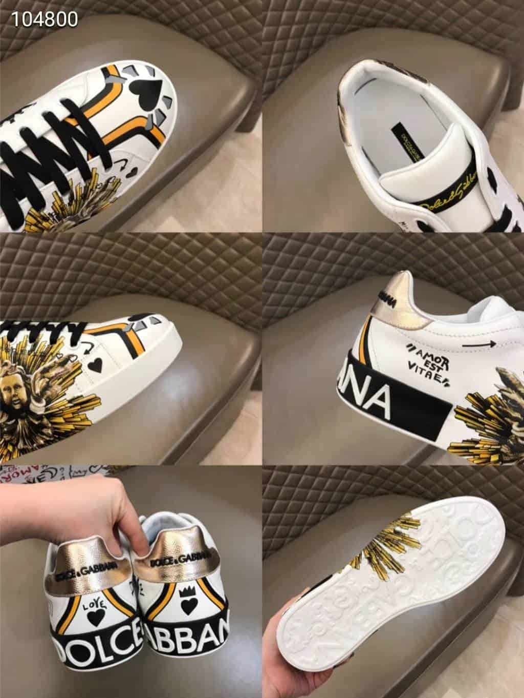 DOLCE & GABBANA PRINTED CALFSKIN PORTOFINO