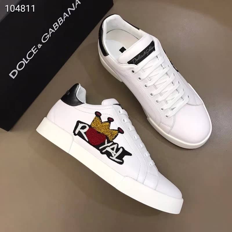 DOLCE & GABBANA ROYAL PATCH SNEAKERS - DG4