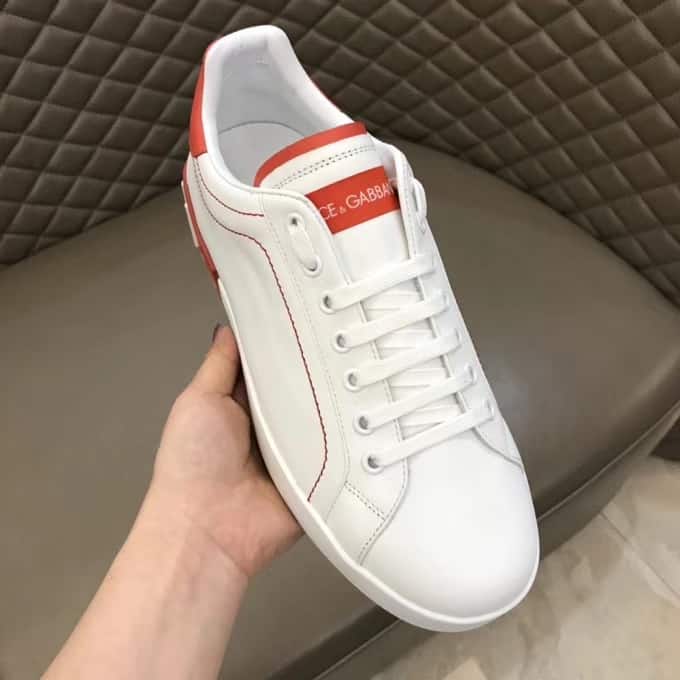 DOLCE & GABBANA CALFSKIN NAPPA PORTOFINO SNEAKERS - DG14