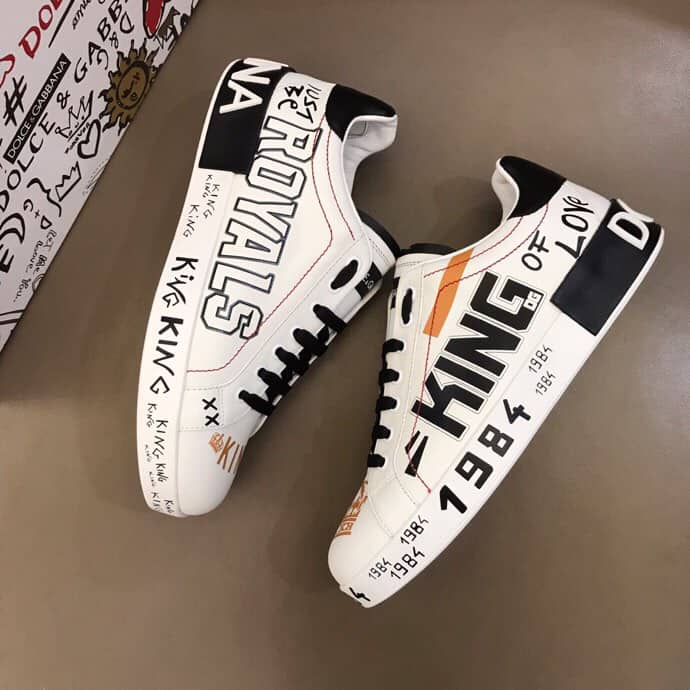 DOLCE & GABBANA PORTOFINO SNEAKERS IN PRINTED NAPPA CALFSKIN - DG12