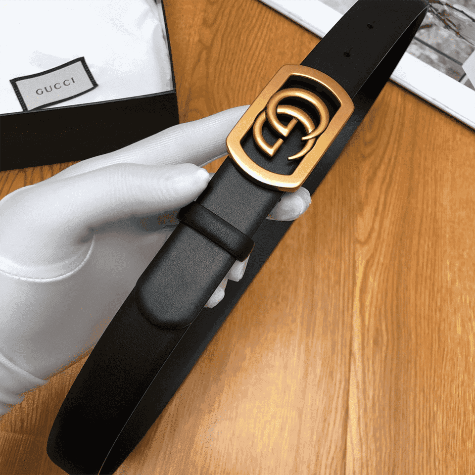 G*u*i belt with framed double g buckle - b8