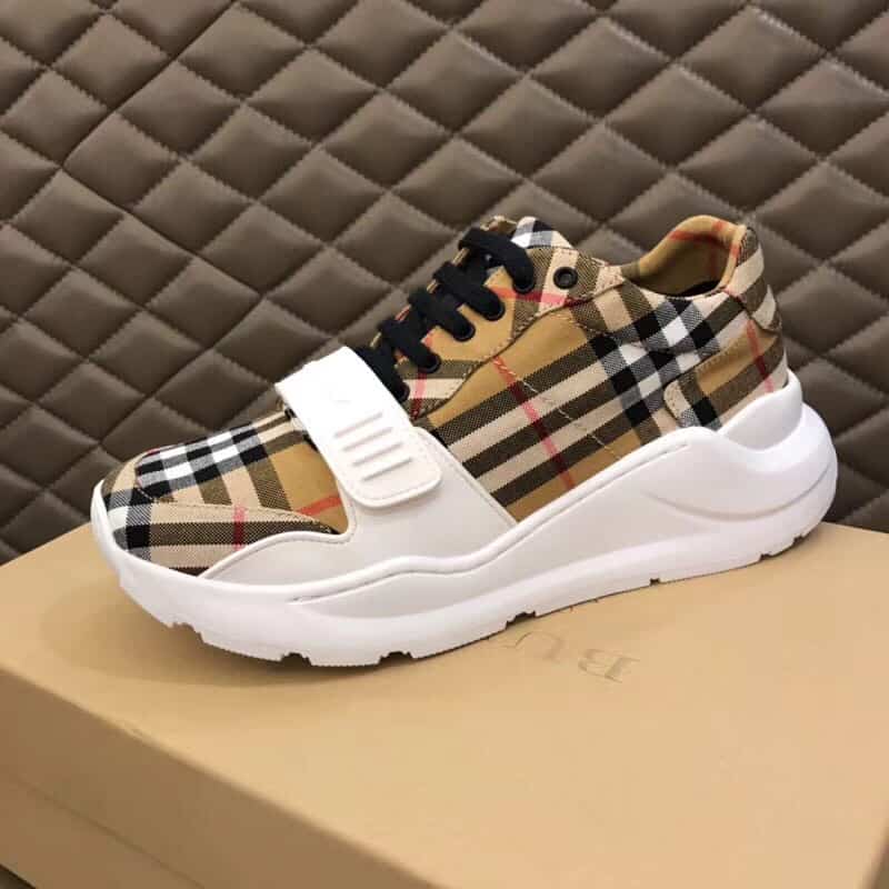 B**rry vintage check cotton sneaker
