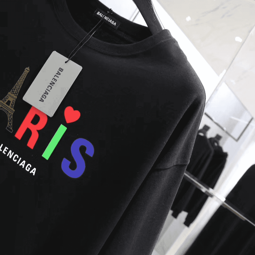 Ba*len*cia*ga men's black mode logo tee - bb42