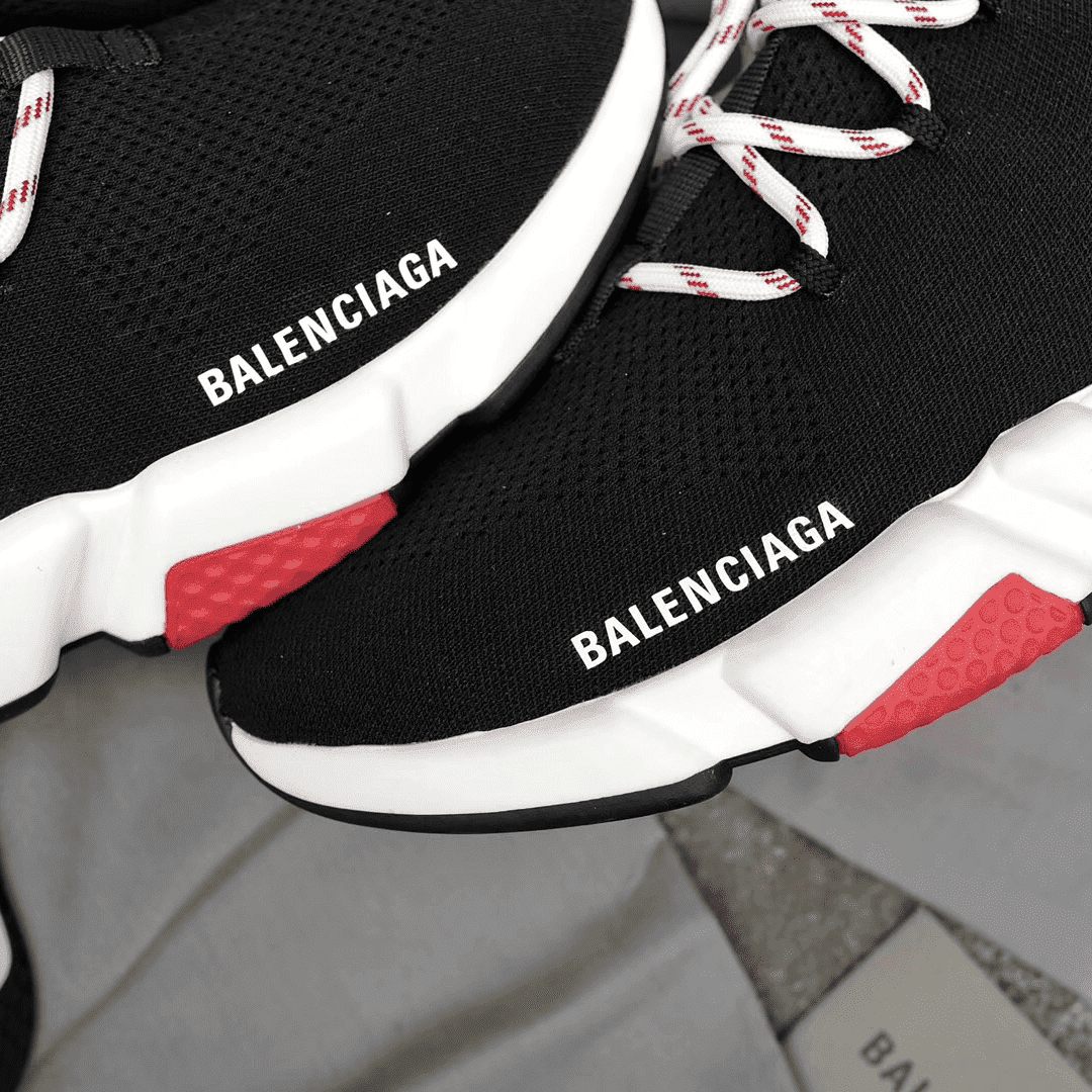 Ba*len*cia*ga speed trainer lace up black red