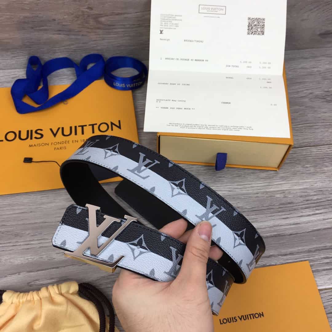 l0*is V*t0n belt initiales monogram e.clipse split outdoor belt - b98