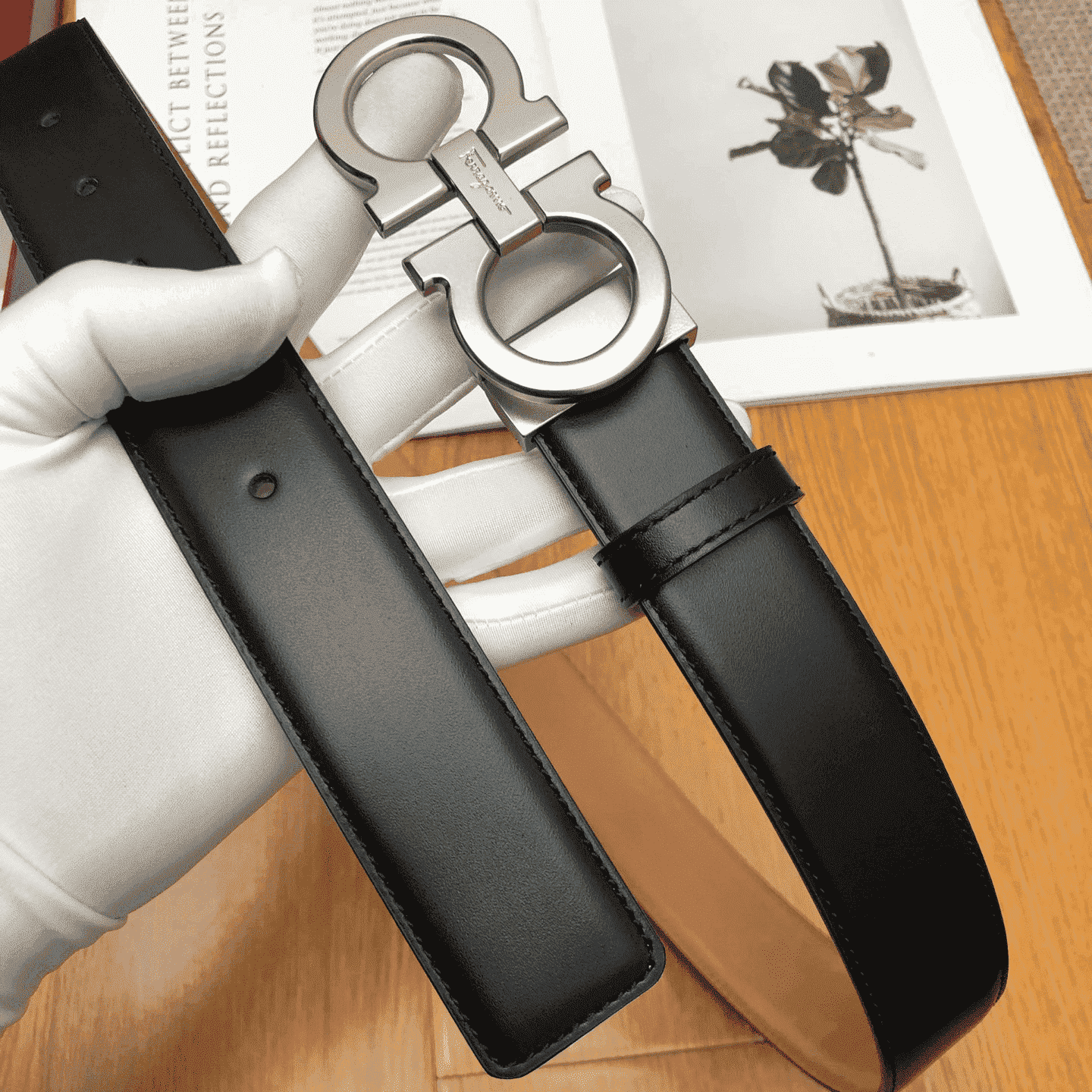 SALVATORE FERRAGAMO DOUBLE GANCIO BELT - B28