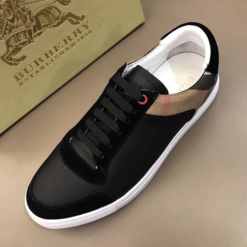 B**rry leather and house check sneakers - bbr26