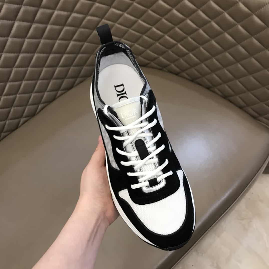 D*or b25 oblique black suede runner - cd37