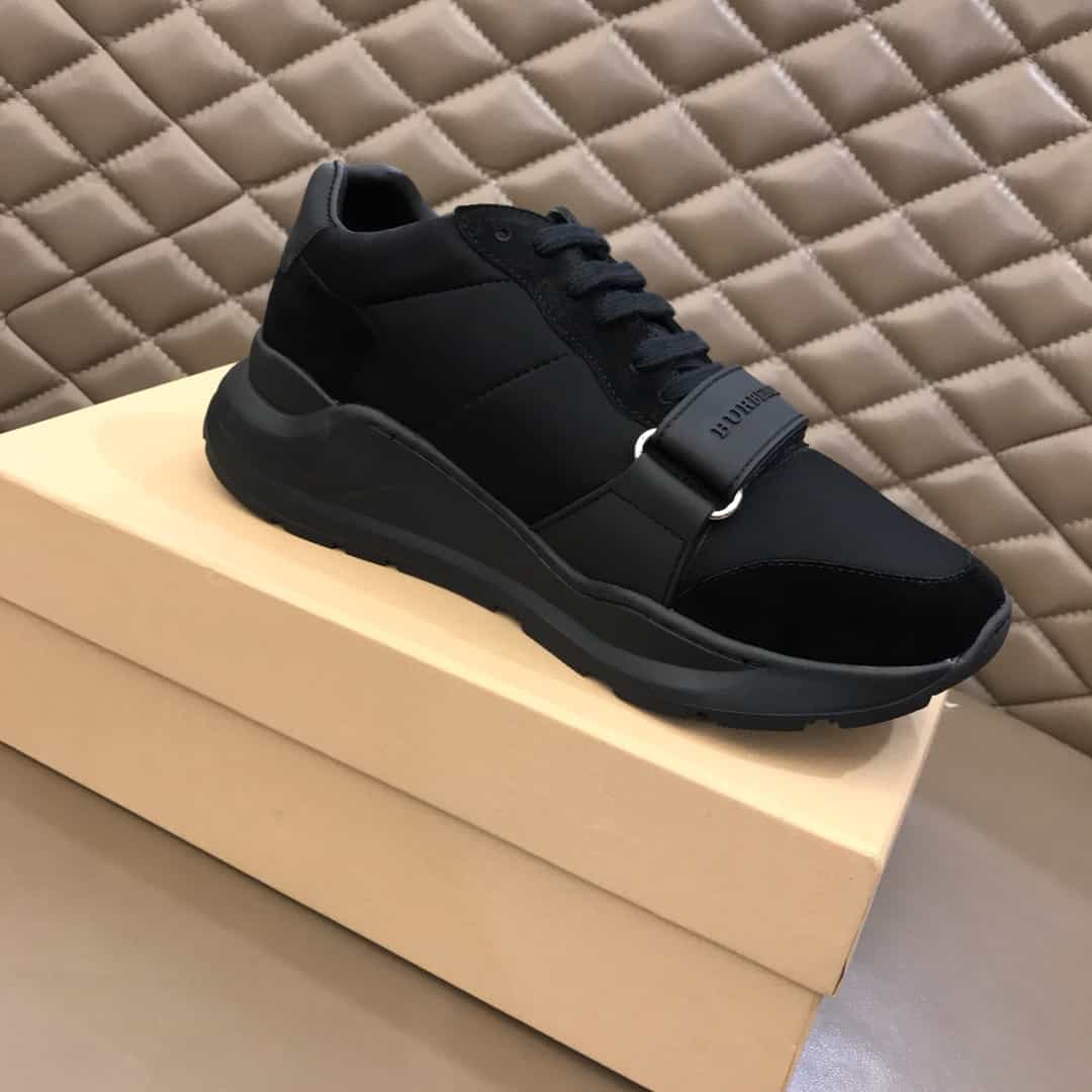 B**rry suede and neoprene high-top sneakers - bbr19