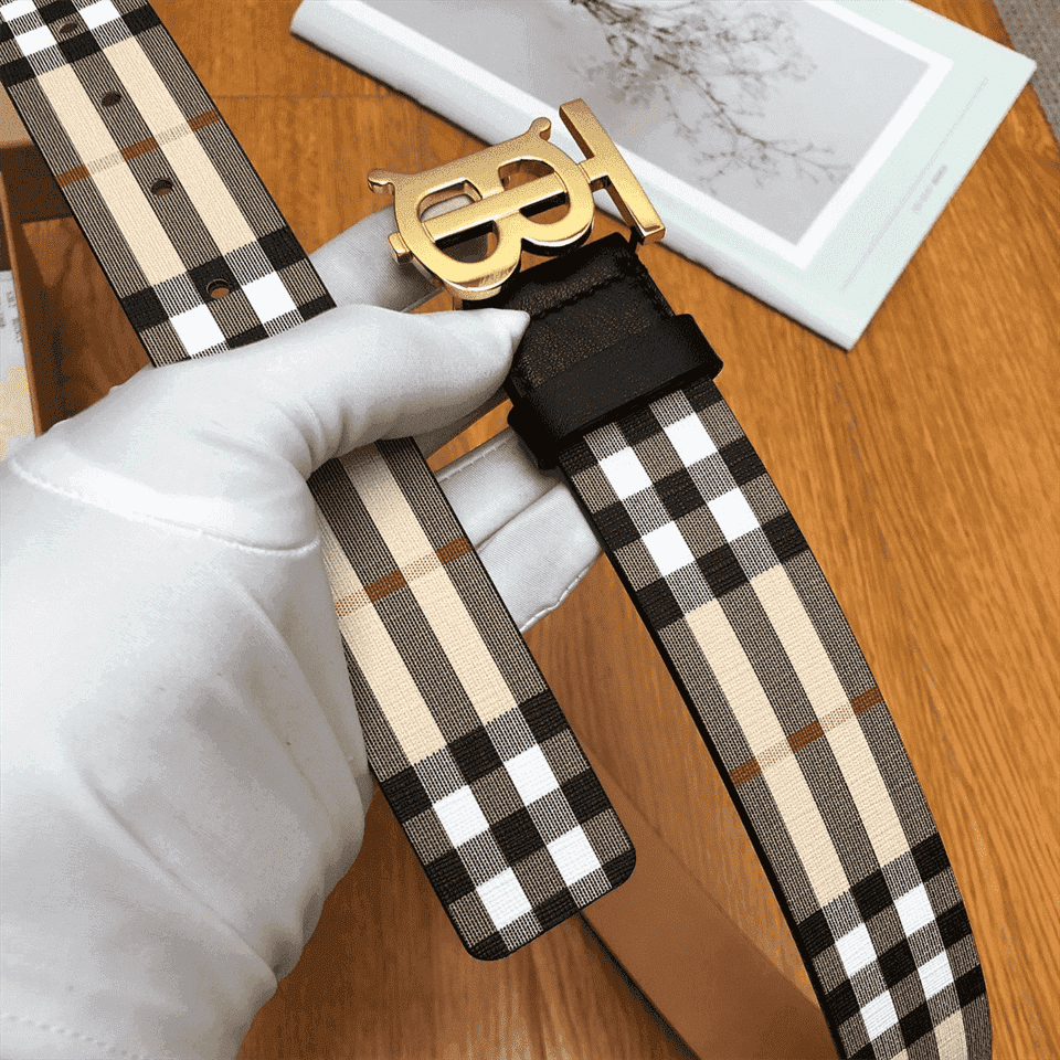 B**rry reversible monogram motif vintage check belt