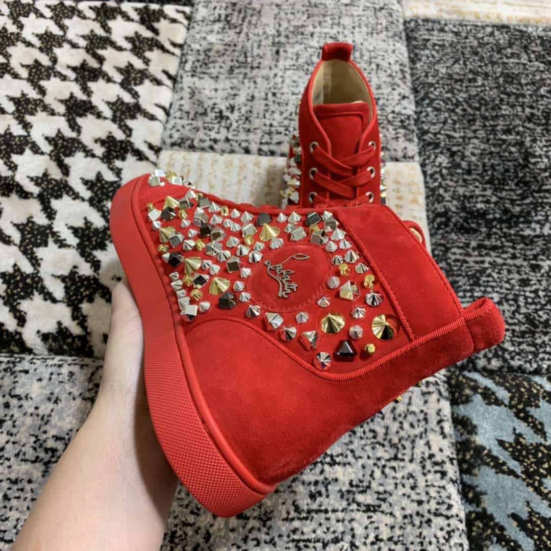 Ch**an louboutin high top sneaker