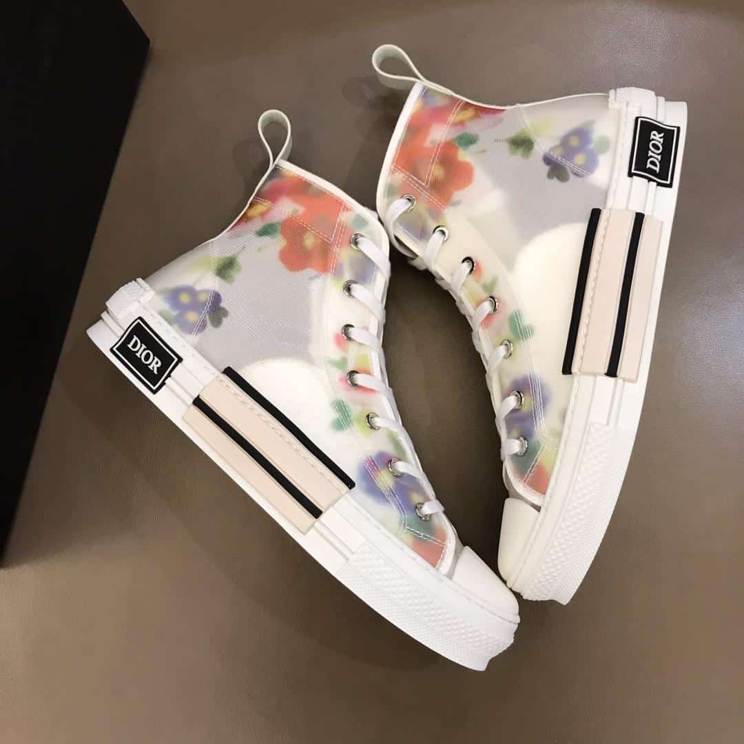 D*or flowers technical canvas "b23" high-top sneaker - cd12