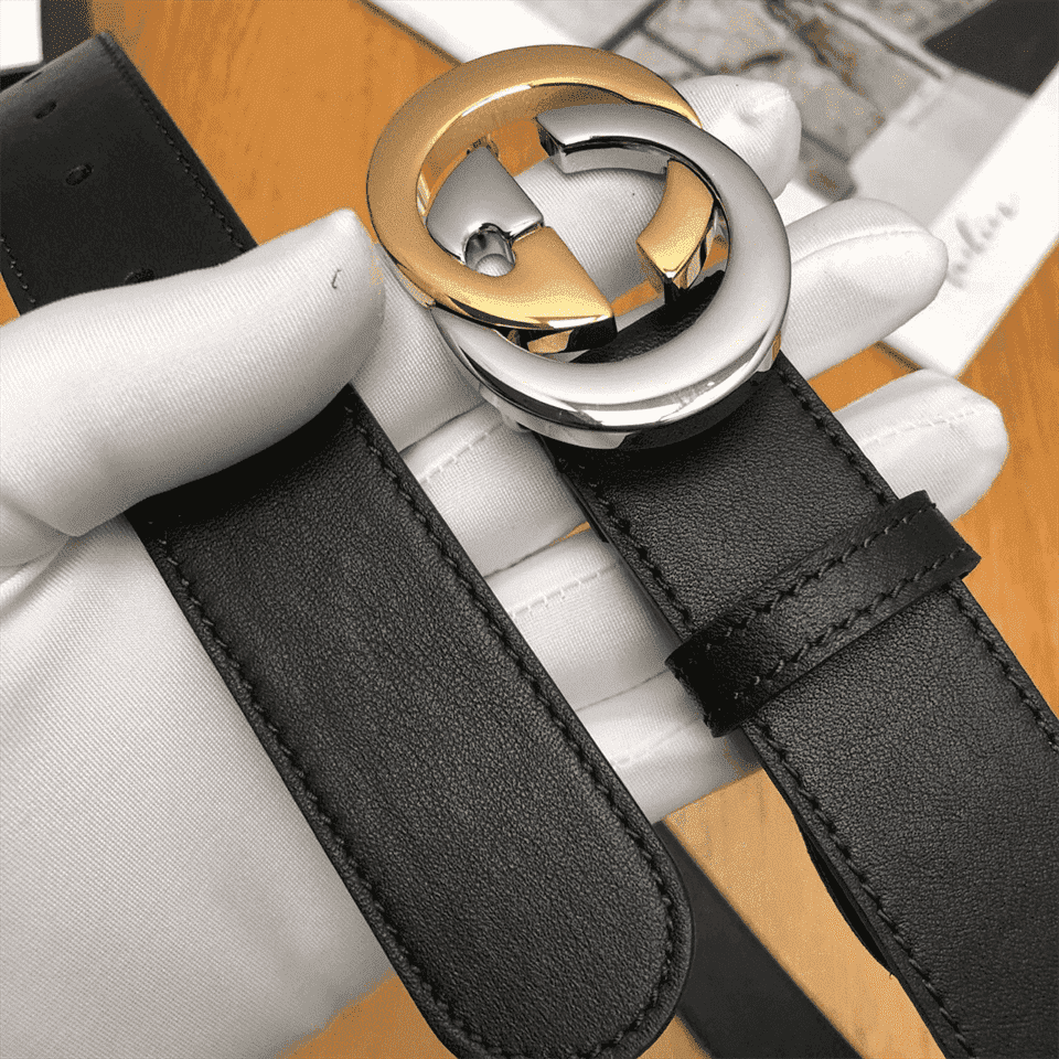 G*u*i gg leather logo belt - b6