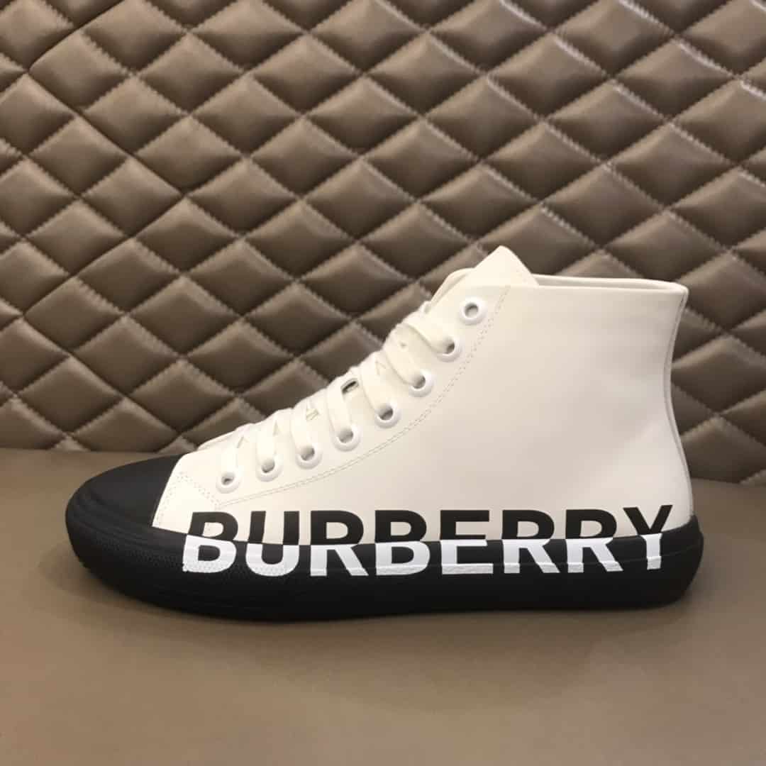 B**rry logo print gabardine high-top sneakers - bbr32