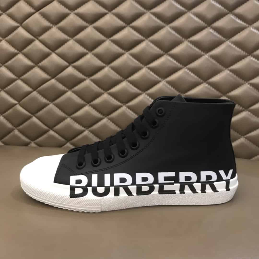 B**rry logo print gabardine high-top sneakers - bbr31