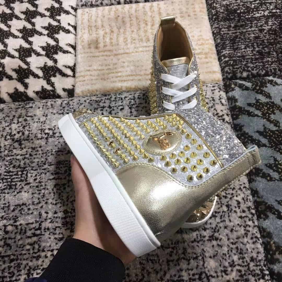 Ch**an louboutin high top sneaker