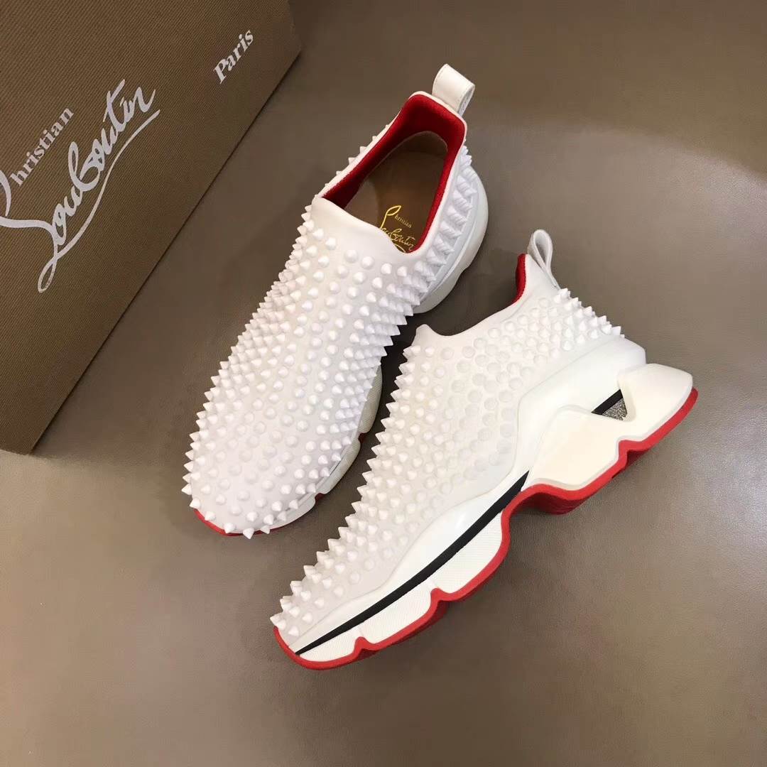 Ch**an louboutin spike sock sneaker - cl51