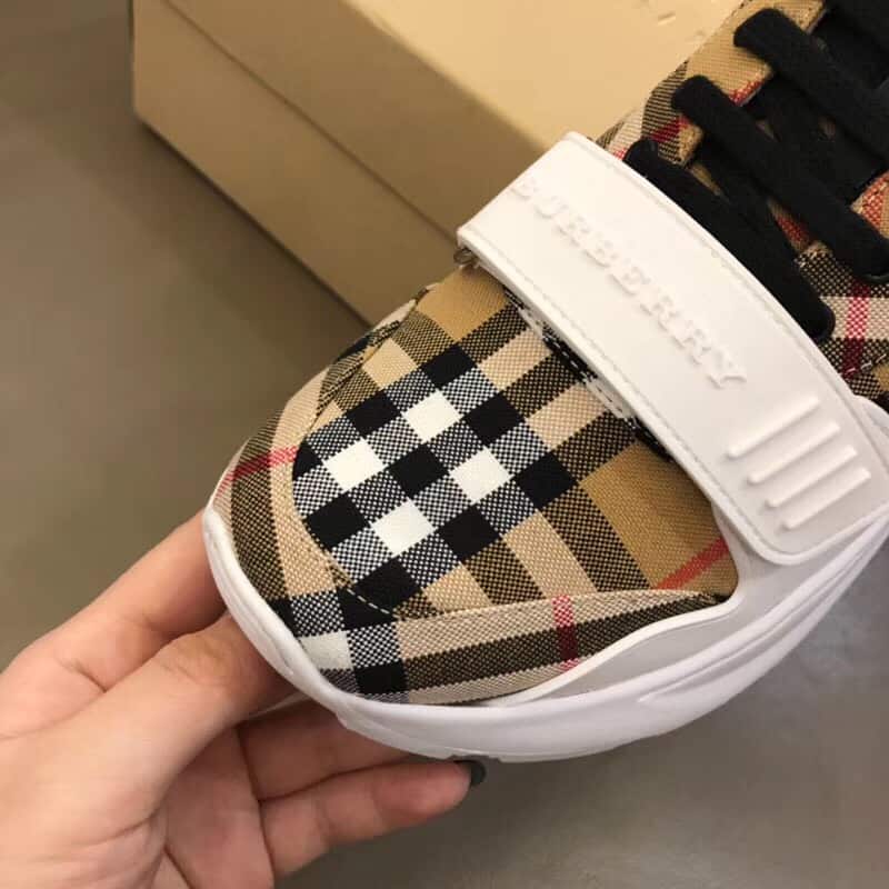 B**rry vintage check cotton sneaker