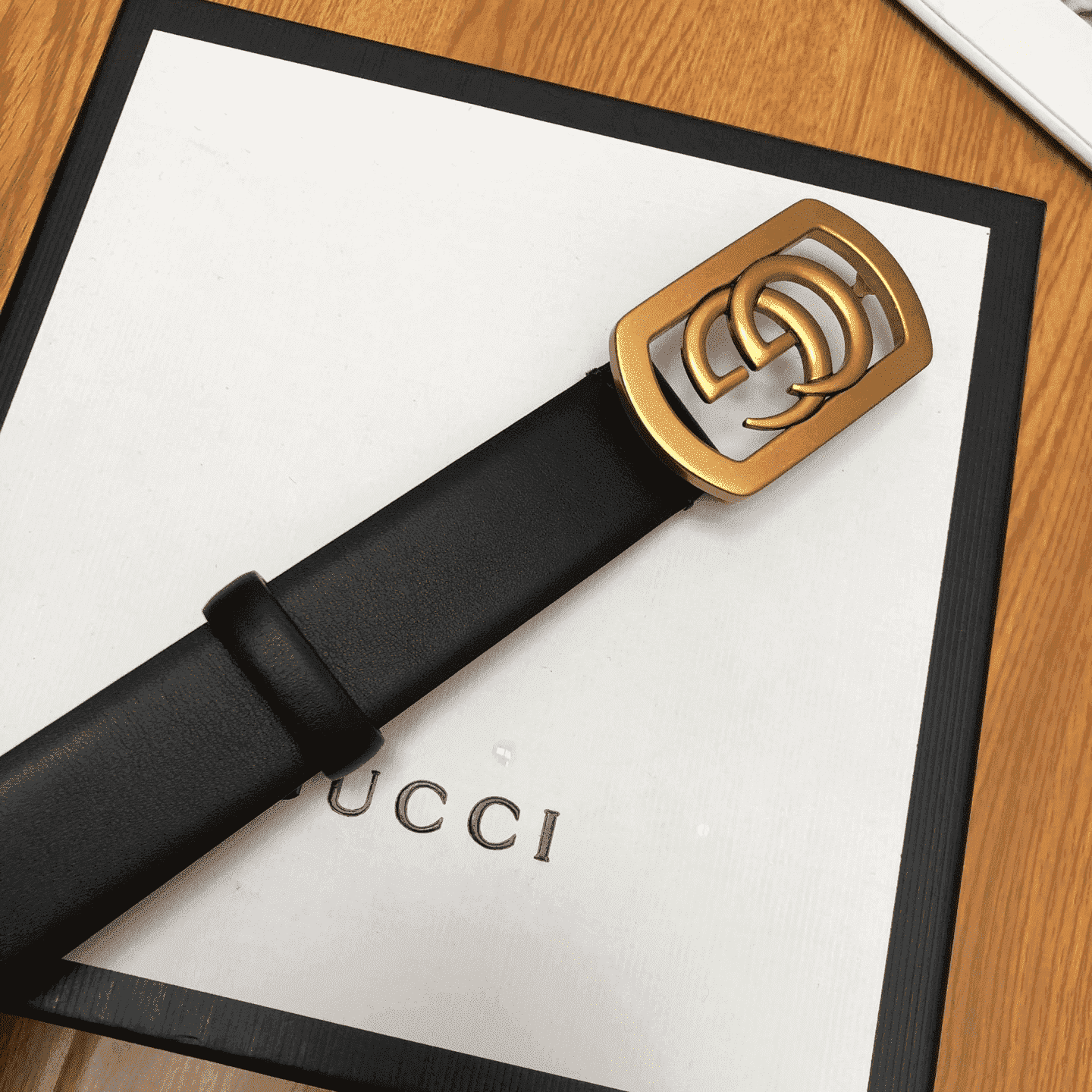 G*u*i belt with framed double g buckle - b8