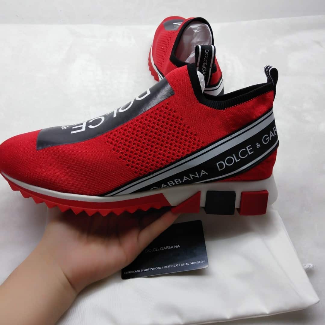 DOLCE & GABBANA STRETCH MESH SORRENTO SNEAKERS WITH LOGO
