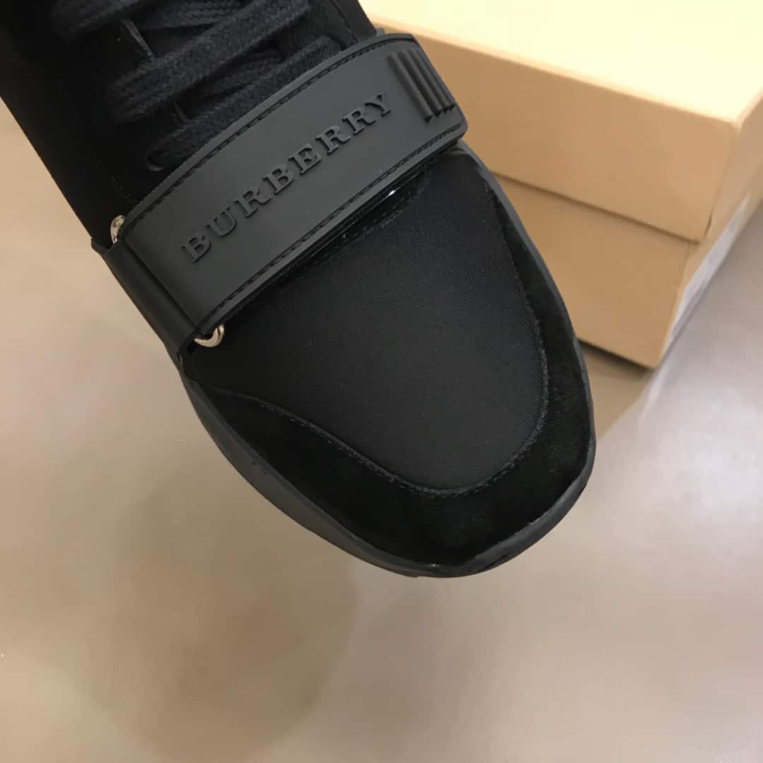 B**rry suede and neoprene high-top sneakers - bbr19