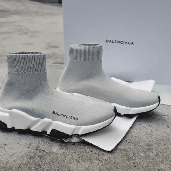 Ba*len*cia*ga speed trainer metallic silver lurex - bb18