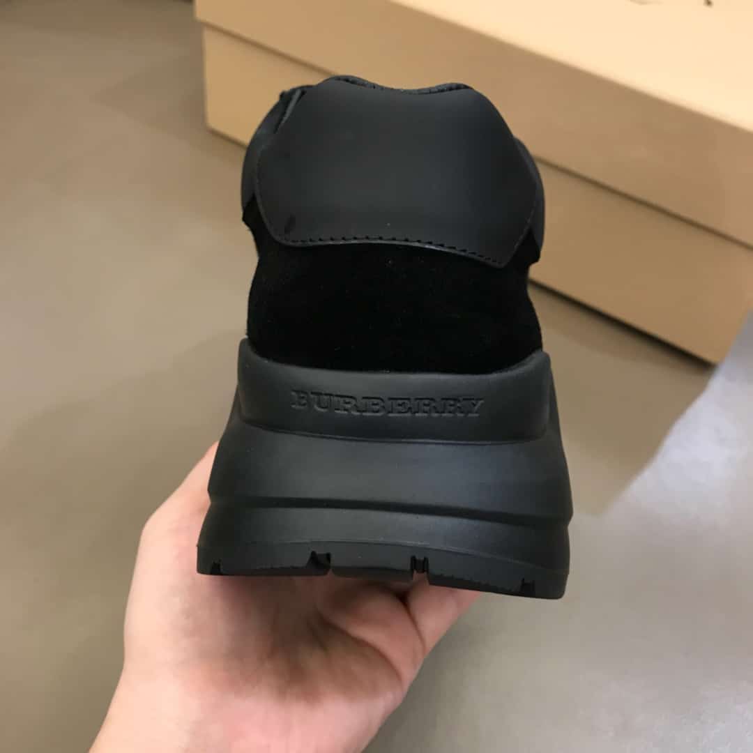 B**rry suede and neoprene high-top sneakers - bbr19