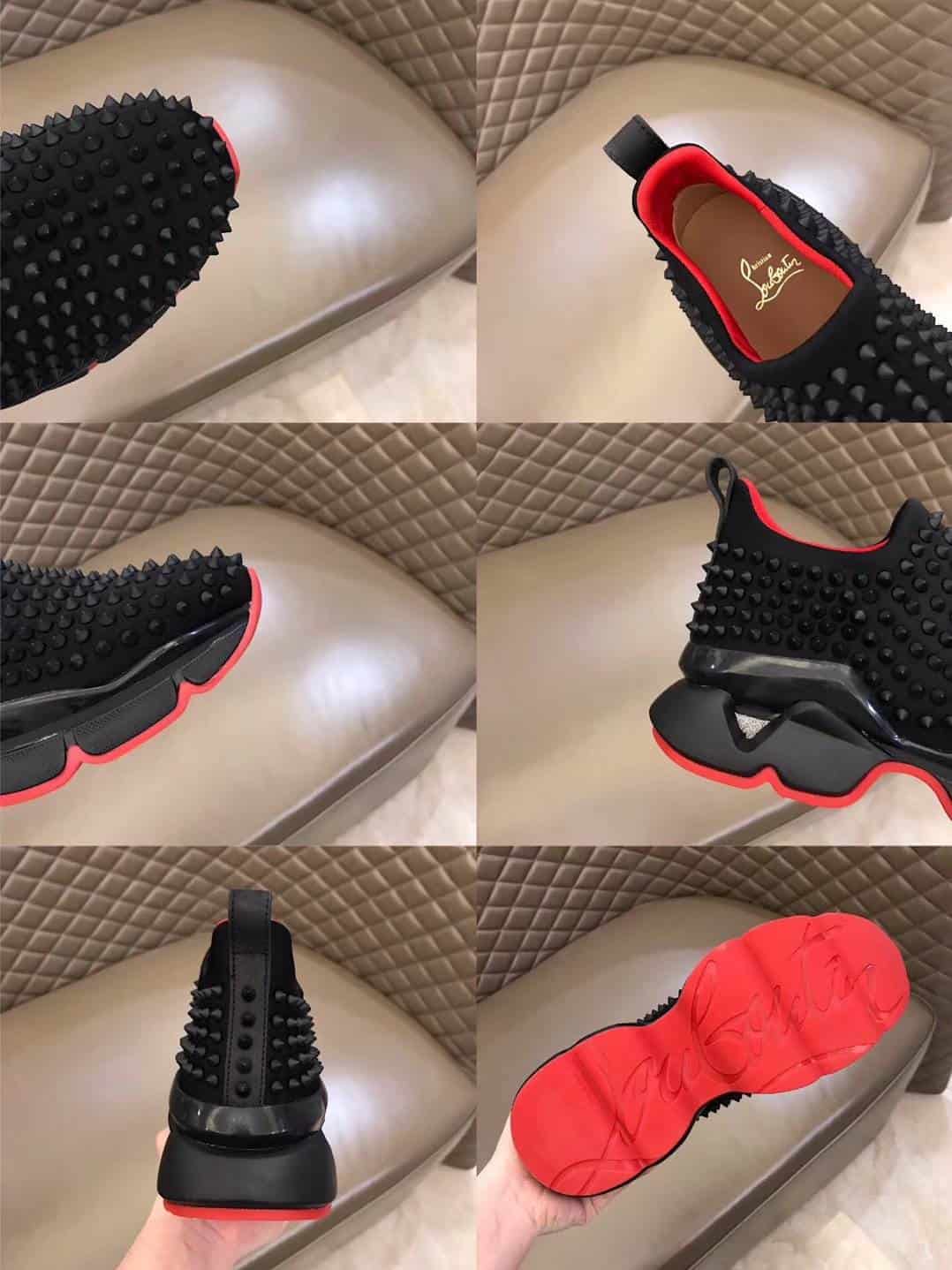 Ch**an louboutin spike sock sneaker - cl52
