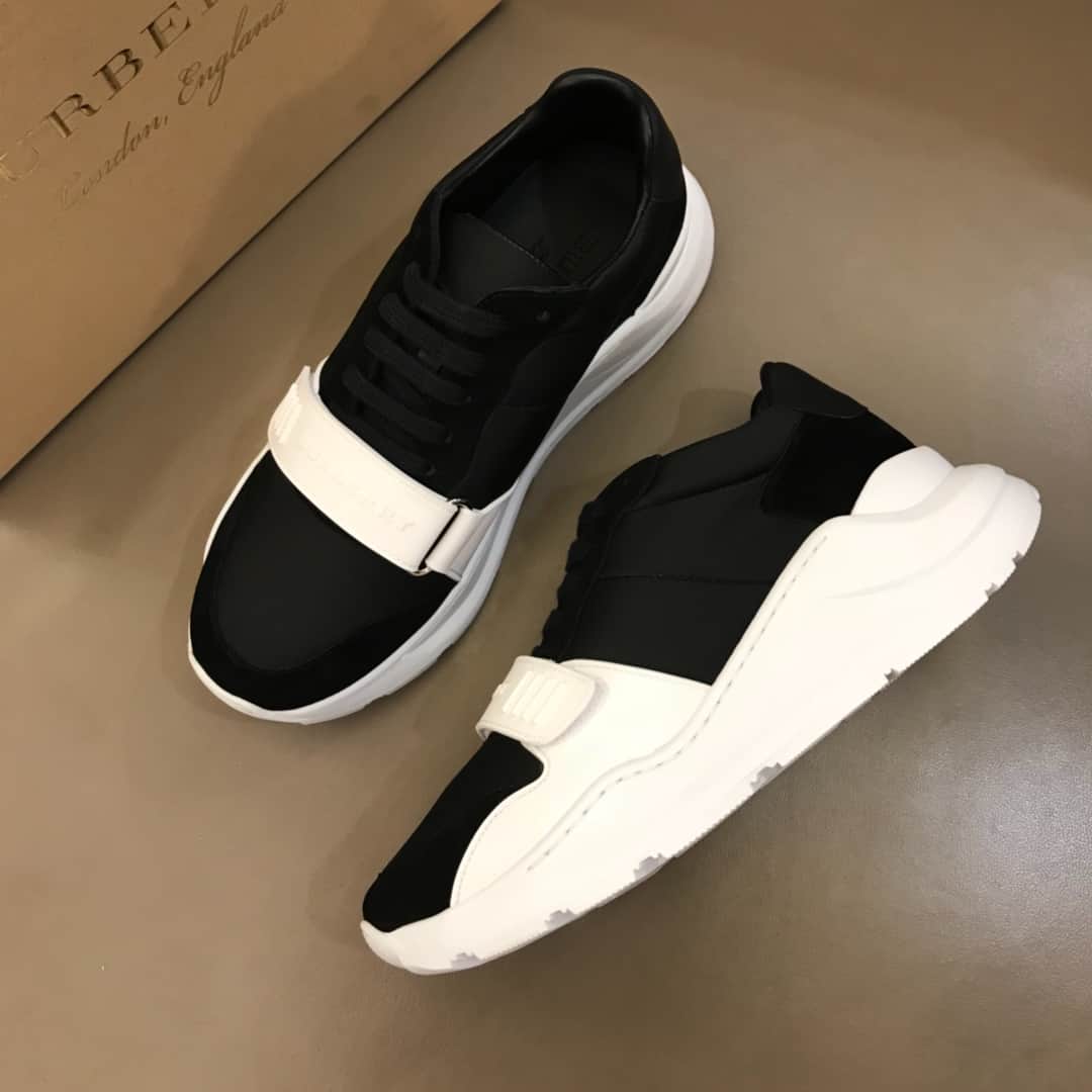 B**rry suede and neoprene high-top sneakers - bbr20