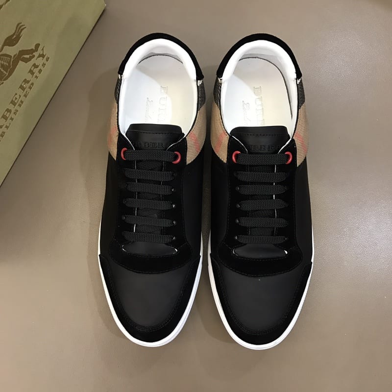 B**rry leather and house check sneakers - bbr26