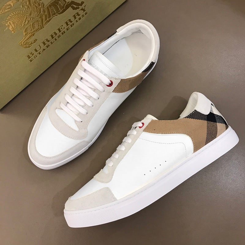 B**rry leather and house check sneakers - bbr27