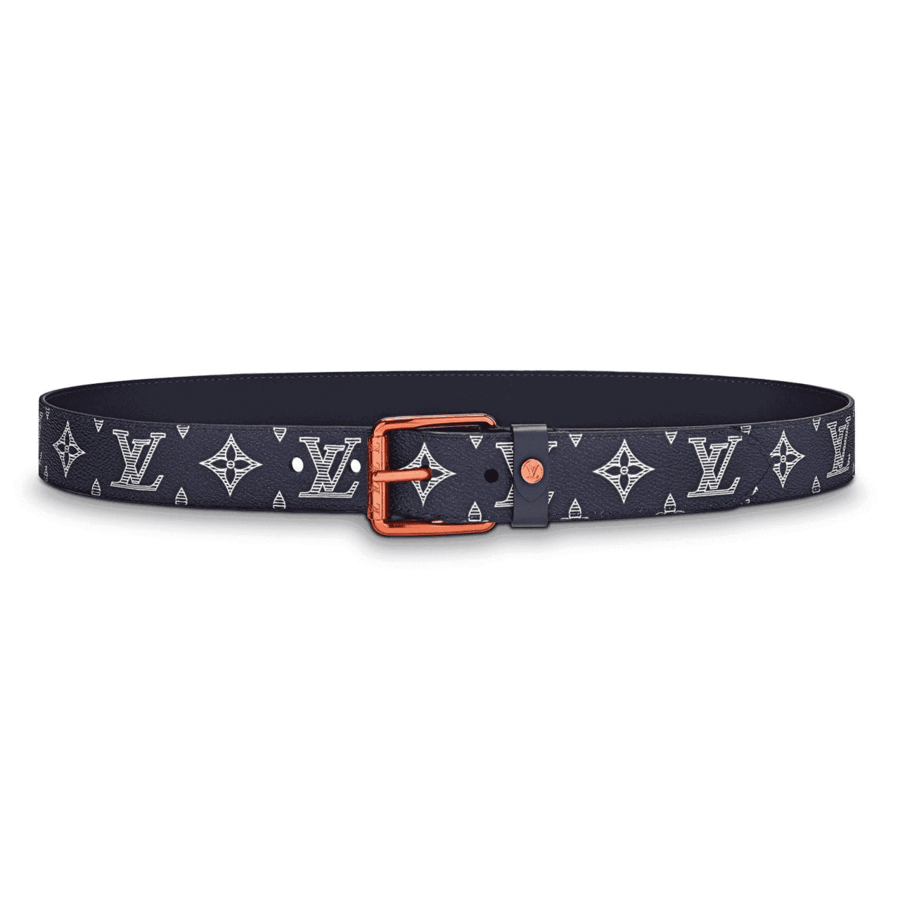 l0*is V*t0n belt voya.ger monogram upside down ink na.vy